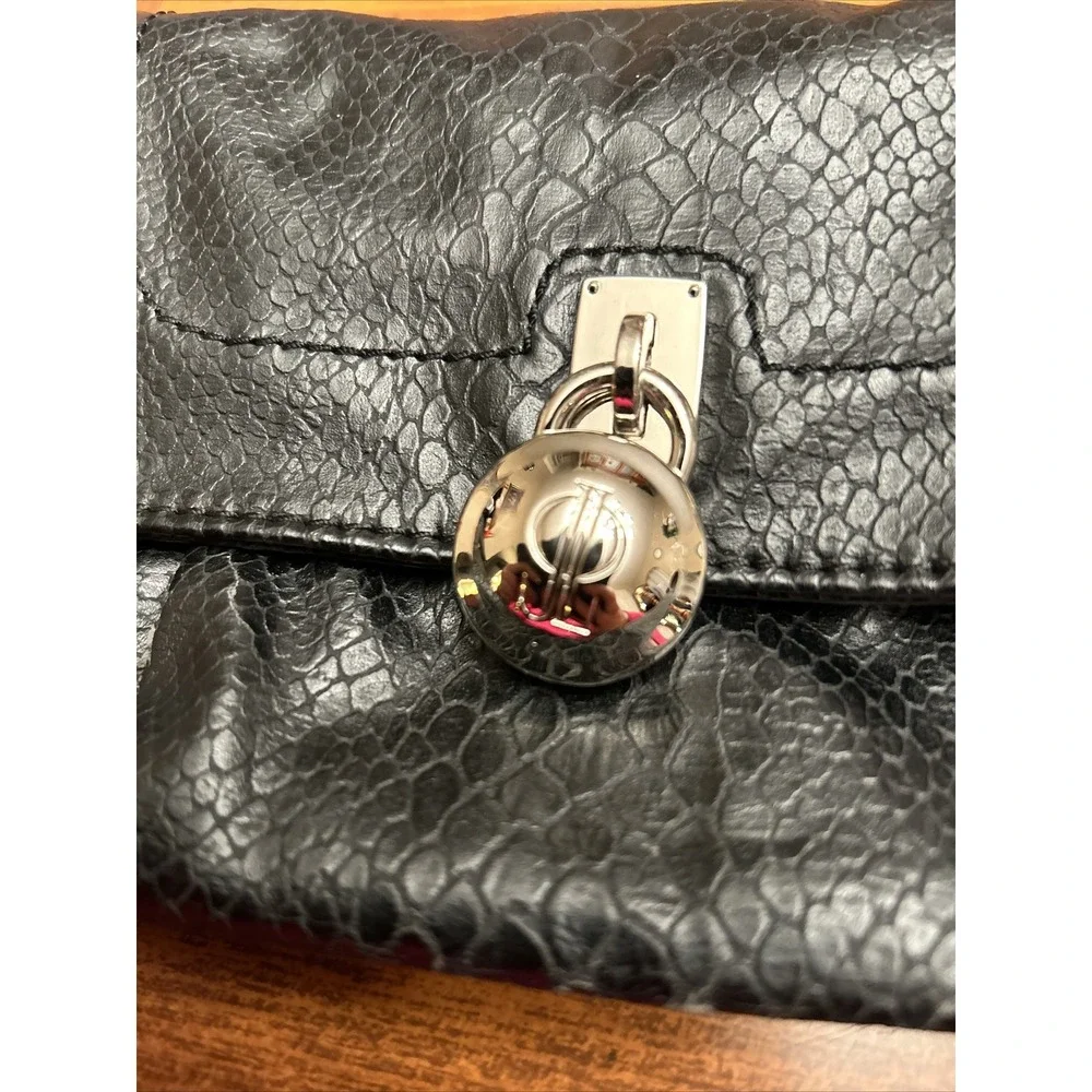 Vintage JL Black‎ Python Print Wristlet Wallet